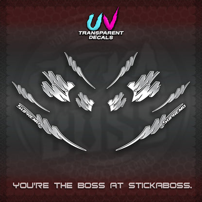 ADV 160 UV TRANSPARENT STRIPING(2 TONE PUTREA VIRDIAN) STICKER DECALS By STICKABOSS