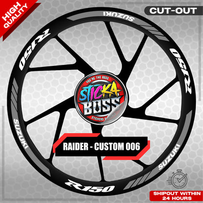 RAIDER R150 MAG STICKER SET ( 2 MAGS ) - CUSTOM 006 | VINYL WATERPROOF CUT-OUT DECALS