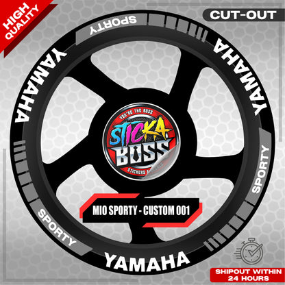MIO SPORTY MAG STICKER SET ( 2 MAGS ) - CUSTOM 001 | VINYL WATERPROOF CUT-OUT DECALS