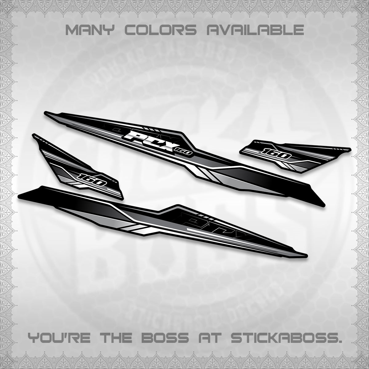 PCX 155 160 INDO DECALS (P007 NEW DESIGN)STICKER DECALS By STICKABOSS