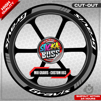MIO GRAVIS MAG STICKER SET ( 2 MAGS ) - CUSTOM 003 | VINYL WATERPROOF CUT-OUT DECALS