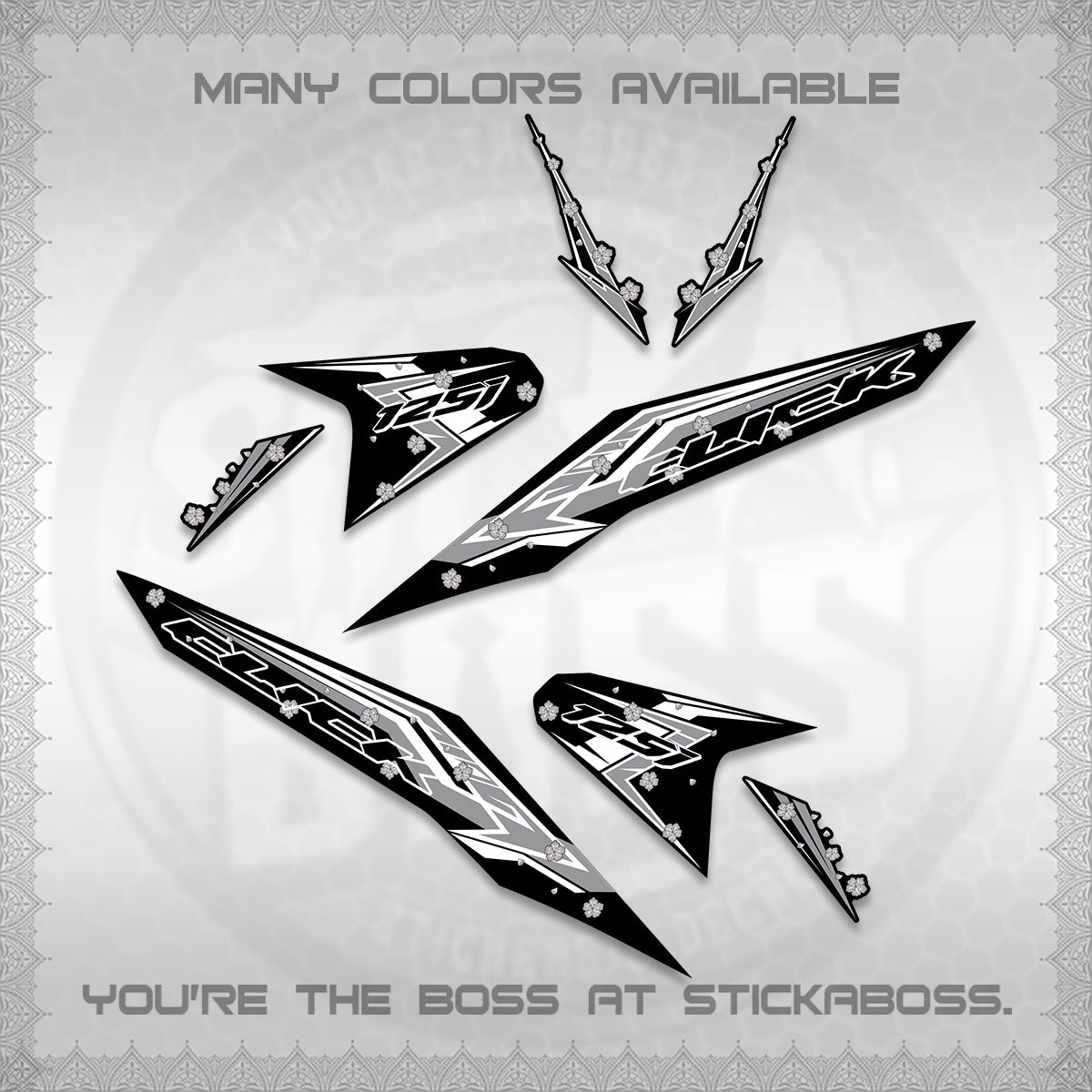 CLICK V2 VARIO DECALS (MOTIF POLET SAKURA DESIGN)STICKER DECALS By STICKABOSS