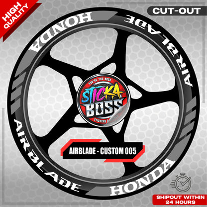 AIRBLADE 150 / 160 MAG STICKER SET ( 2 MAGS ) - CUSTOM 005 | VINYL WATERPROOF CUT-OUT DECALS