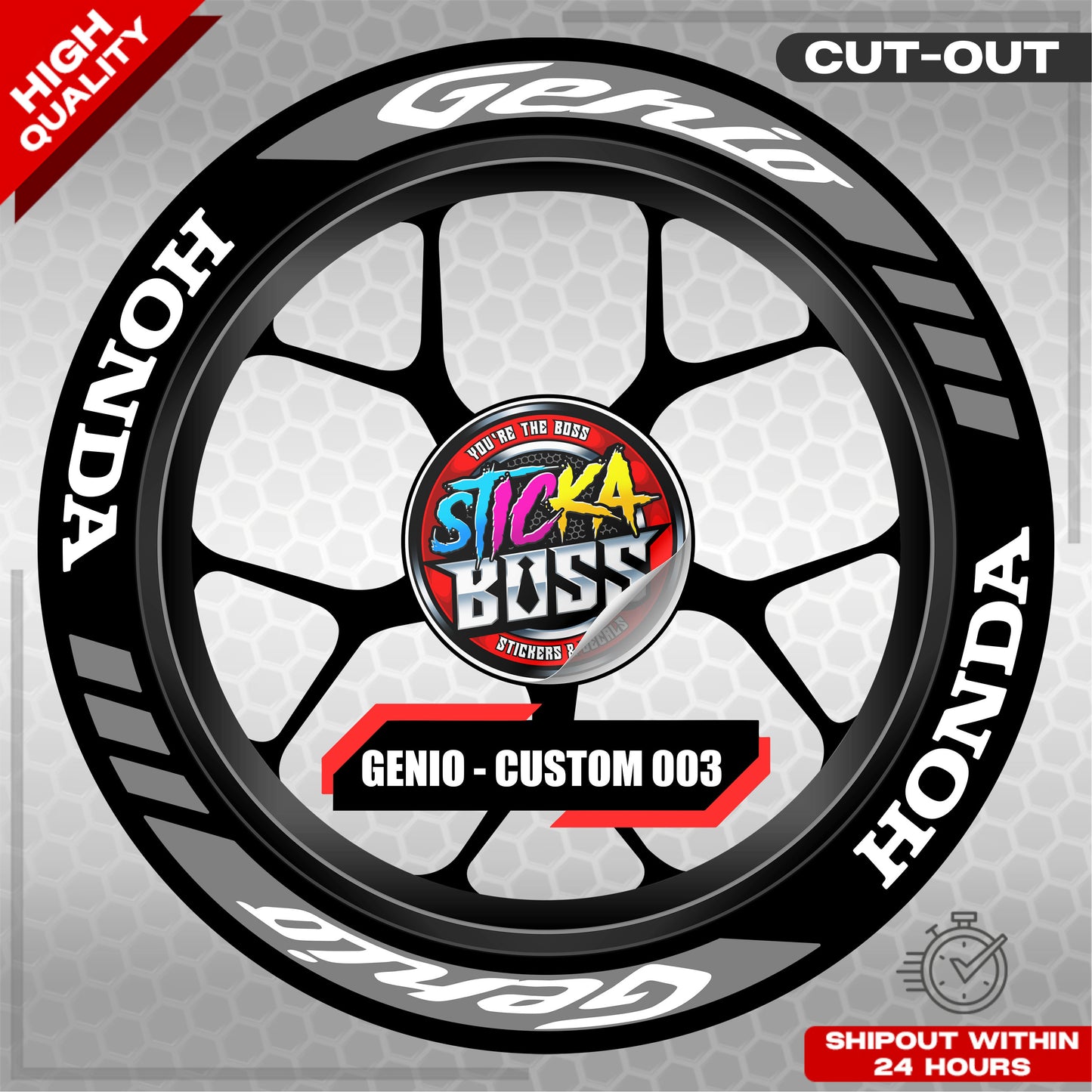 GENIO MAG STICKER SET ( 2 MAGS ) - CUSTOM 003 | VINYL WATERPROOF CUT-OUT DECALS
