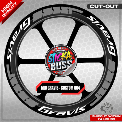 MIO GRAVIS MAG STICKER SET ( 2 MAGS ) - CUSTOM 004 | VINYL WATERPROOF CUT-OUT DECALS