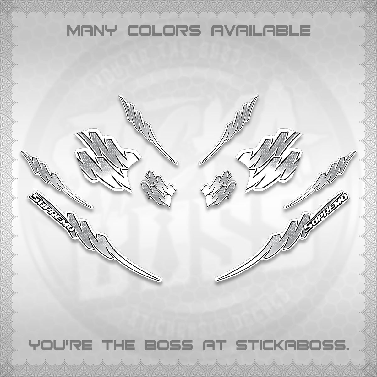ADV 160 FOR WHITE STRIPING (2 TONE PUTRA VIRDIAN)STICKER DECALS BY STICKABOSS
