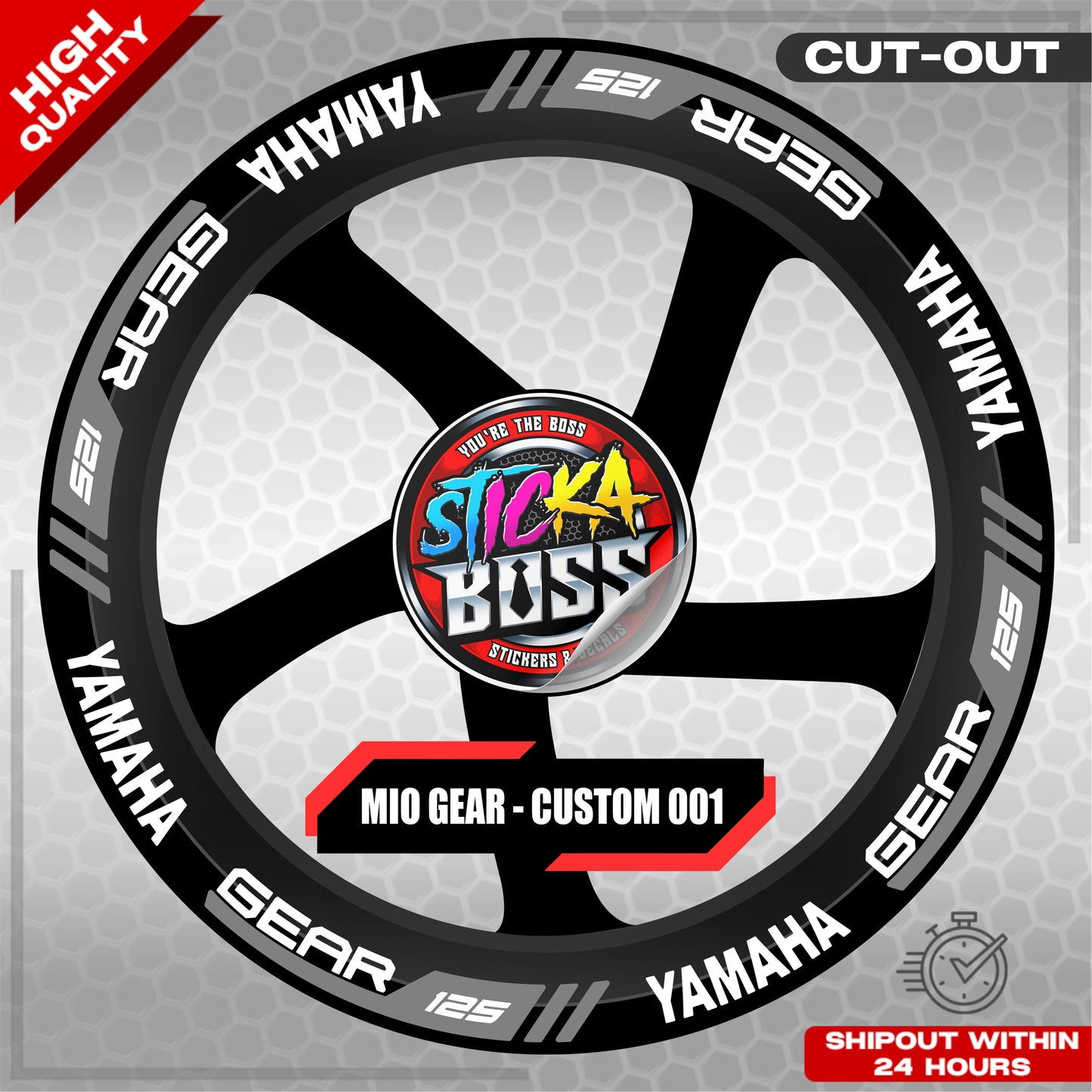 MIO GEAR MAG STICKER SET ( 2 MAGS ) - CUSTOM 001 | VINYL WATERPROOF CUT-OUT DECALS