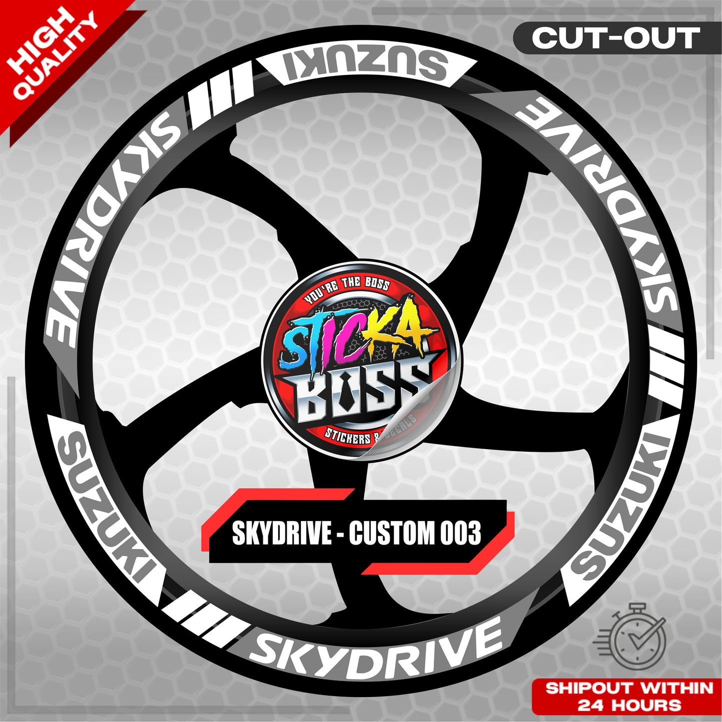 SKYDRIVE MAG STICKER SET ( 2 MAGS ) - CUSTOM 003 | VINYL WATERPROOF CUT-OUT DECALS