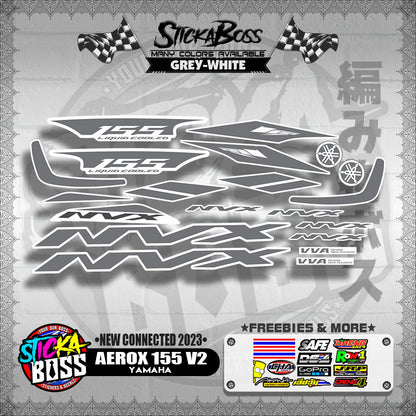 AEROX 155 V2 DECALS ( NEW CONNECTED 2023 )【WITH FREEBIES】
