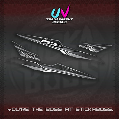 PCX 155 160 UV TRANSPARENT INDO DECALS (P007 NEW DESIGN)STICKER DECALS By STICKABOSS
