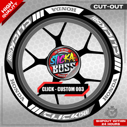 CLICK 150 MAGS STICKER SET  ( 2 MAGS ) - CUSTOM 003 | VINYL WATERPROOF CUT-OUT DECALS