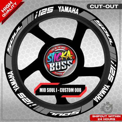 MIO SOUL I 125 MAG STICKER SET ( 2 MAGS ) - CUSTOM 008 | VINYL WATERPROOF CUT-OUT DECALS