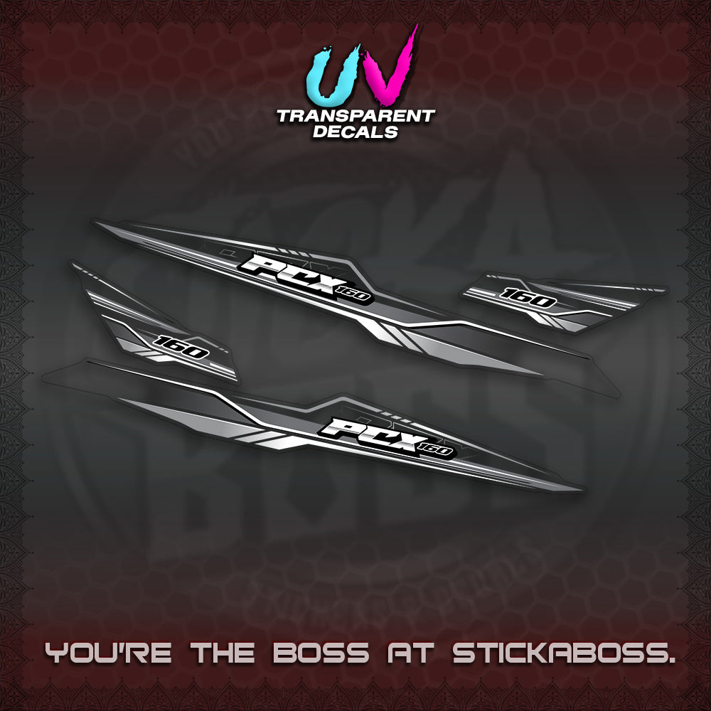 PCX 155 160 UV TRANSPARENT INDO DECALS (P007 NEW DESIGN)STICKER DECALS By STICKABOSS