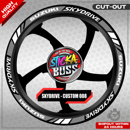 SKYDRIVE MAG STICKER SET ( 2 MAGS ) - CUSTOM 008 | VINYL WATERPROOF CUT-OUT DECALS