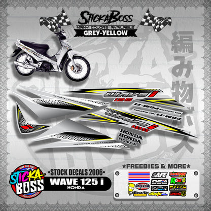 HONDA WAVE 125 i ( STOCK DECALS 2006 )【WITH FREEBIES】