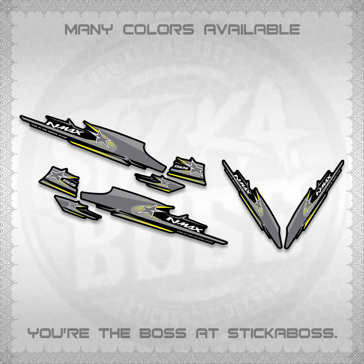 NMAX V1 THAI-INDO DECALS (THMI 02 DESIGN)STICKER DECALS By STICKABOSS