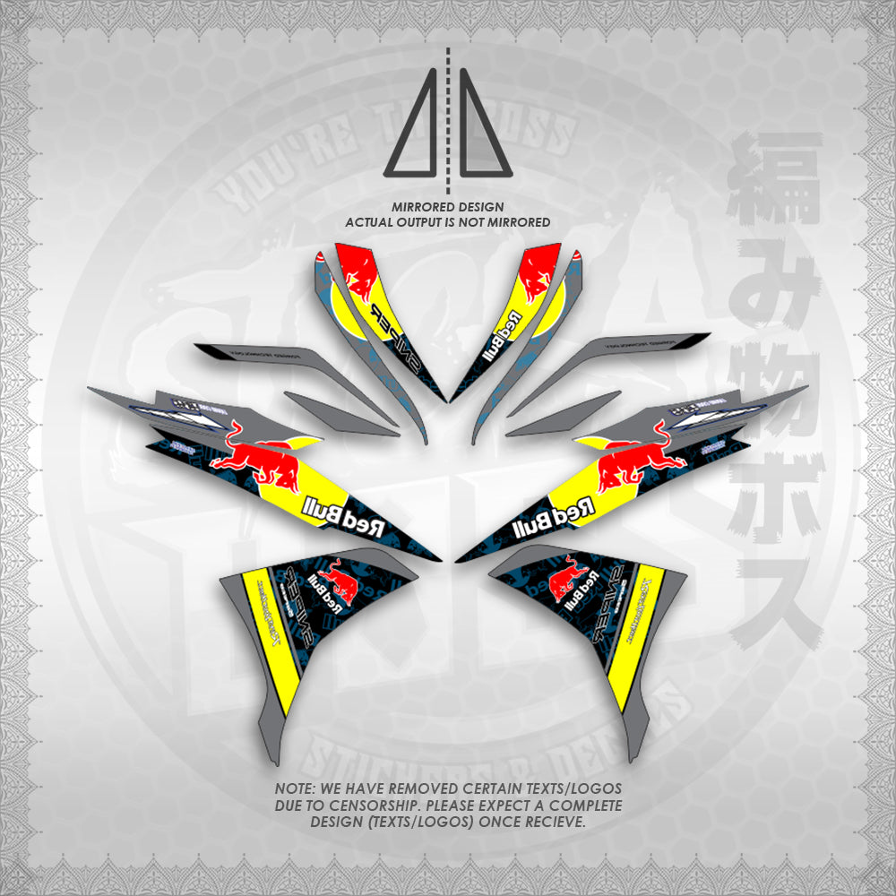 STICKER DECALS for SNIPER 135 MX (S135REBUIN)By STICKABOSS (SOFIE LAMINATED WATERPROOF)