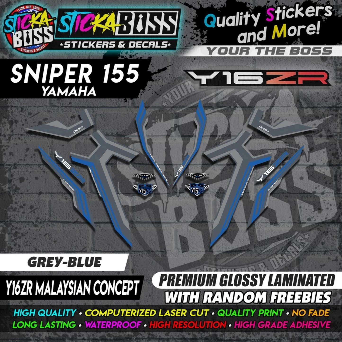 SNIPER 155 STOCK DECALS 【 Y16ZR MALAYSIAN CONCEPT 】