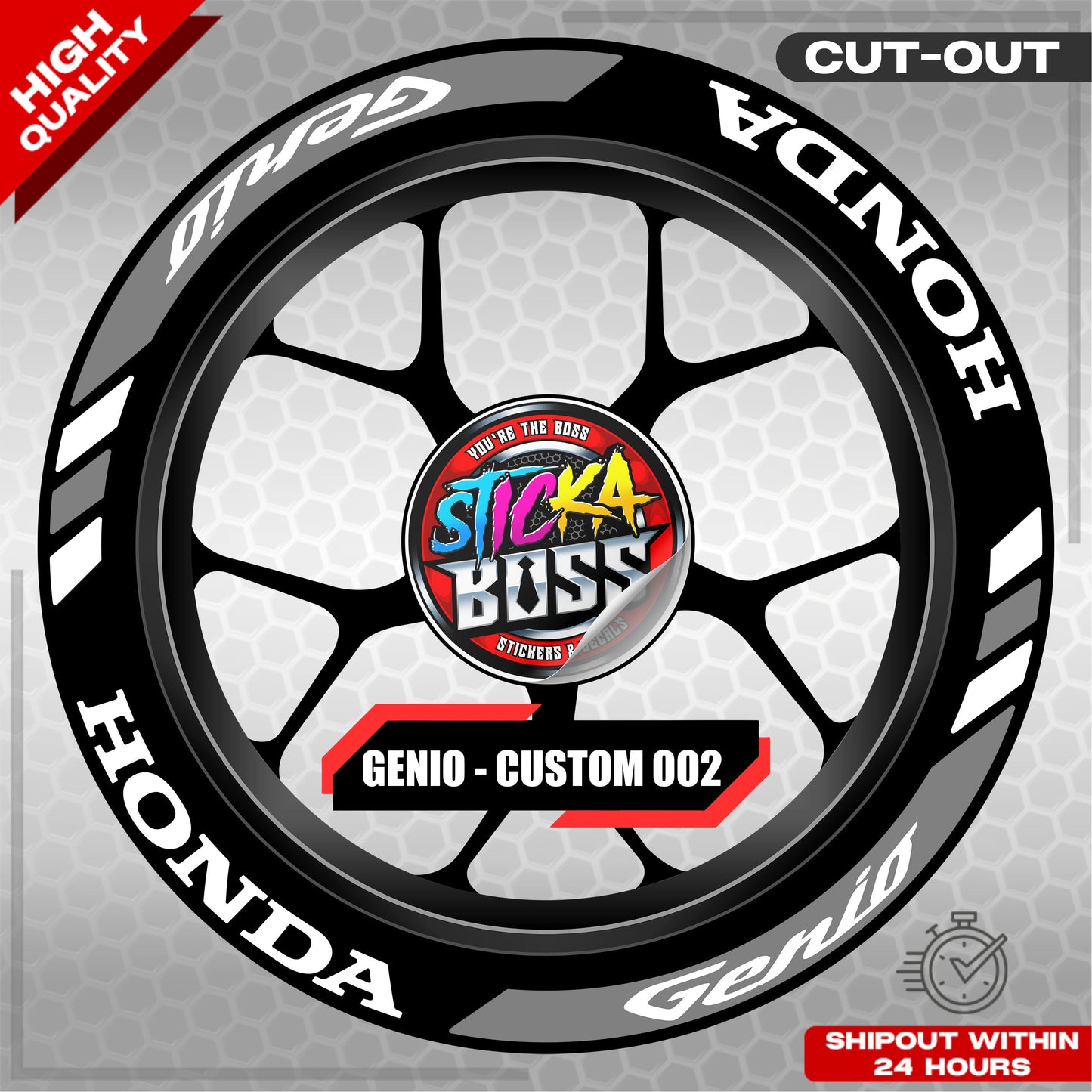 GENIO MAG STICKER SET ( 2 MAGS ) - CUSTOM 002 | VINYL WATERPROOF CUT-OUT DECALS