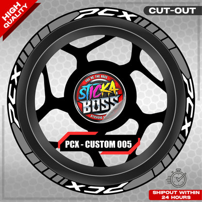 PCX 150 / 160 MAGS STICKER SET  ( 2 MAGS ) - CUSTOM 005 | VINYL WATERPROOF CUT-OUT DECALS