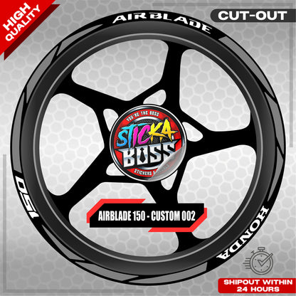 AIRBLADE 150 MAG STICKER SET ( 2 MAGS ) - CUSTOM 002 | VINYL WATERPROOF CUT-OUT DECALS
