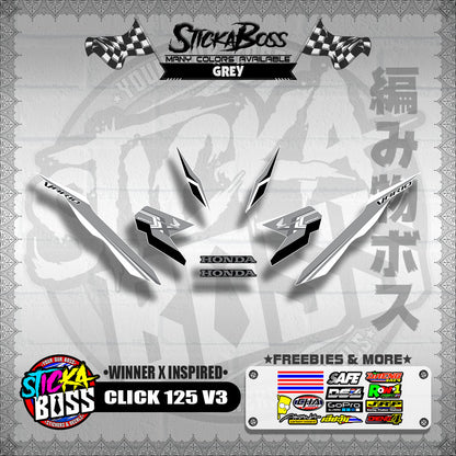 CLICK 125 V3 DECALS ( WINNER X INSPIRED )【WITH FREEBIES】