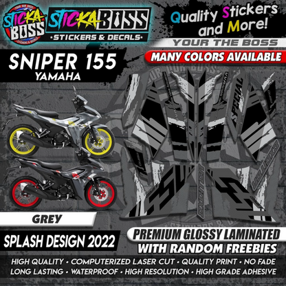 Sniper 155 NEW STOCK DECALS (SPLASH DESIGN 2022) MALAYSIAN CONCEPT【WITH FREEBIES】