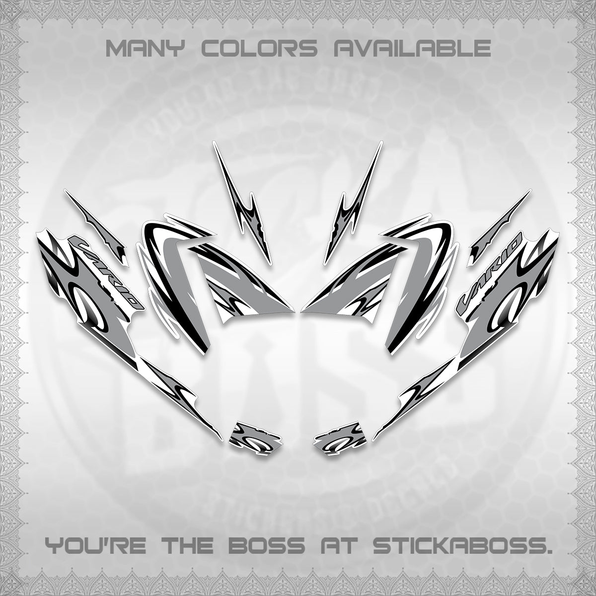 CLICK 125 V4 VARIO STRIPING FOR WHITE DECALS (2026 NEW LED DESIGN) STICKER DECALS By STICKABOSS