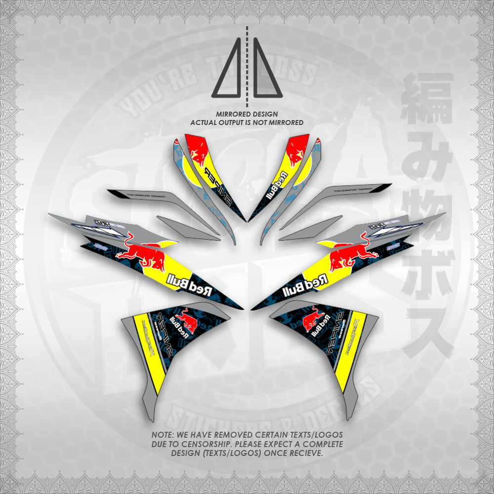 STICKER DECALS for SNIPER 135 MX (S135REBUIN)By STICKABOSS (SOFIE LAMINATED WATERPROOF)