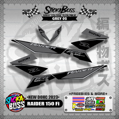 RAIDER 150 Fi DECALS ( NEW DOHC 2023 )【WITH FREEBIES】