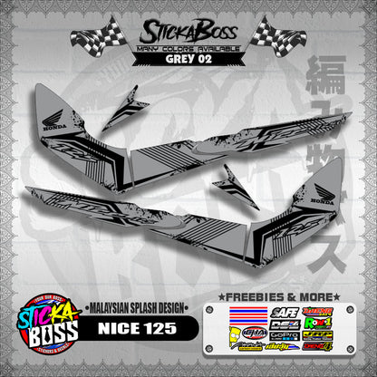 NICE 125 DECALS ( MALAYSIAN SPLASH DESIGN ) [ PREMIUM GLOSSY LAMINATED ]【WITH FREEBIES】