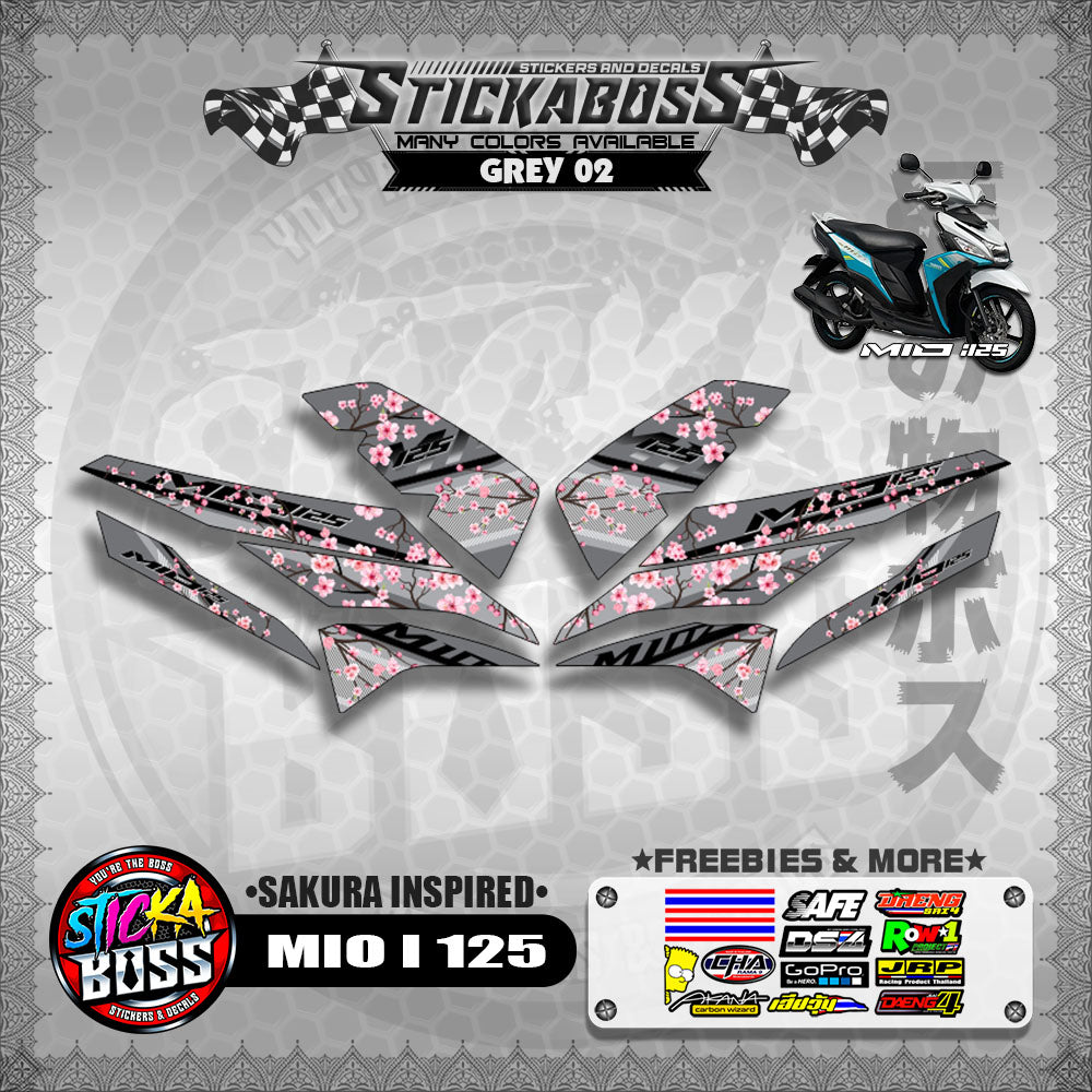 MIO I 125 STICKER DECALS ( SAKURA INSPIRED )【WITH FREEBIES】