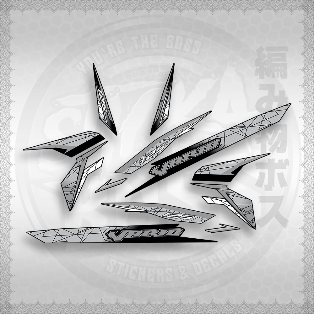 STICKER DECALS for CLICK 125 V3 ( CV3VASTTEDE ) By STICKABOSS (SOFIE LAMINATED WATERPROOF)