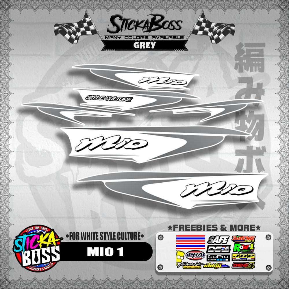 MIO 1 DECALS ( FOR WHITE STYLE CULTURE )【WITH FREEBIES】
