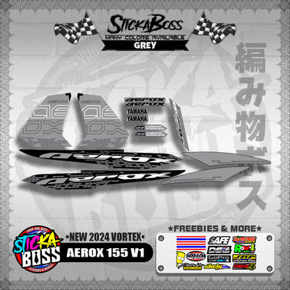 AEROX 155 V1 DECALS ( NEW 2024 VORTEX )【WITH FREEBIES】