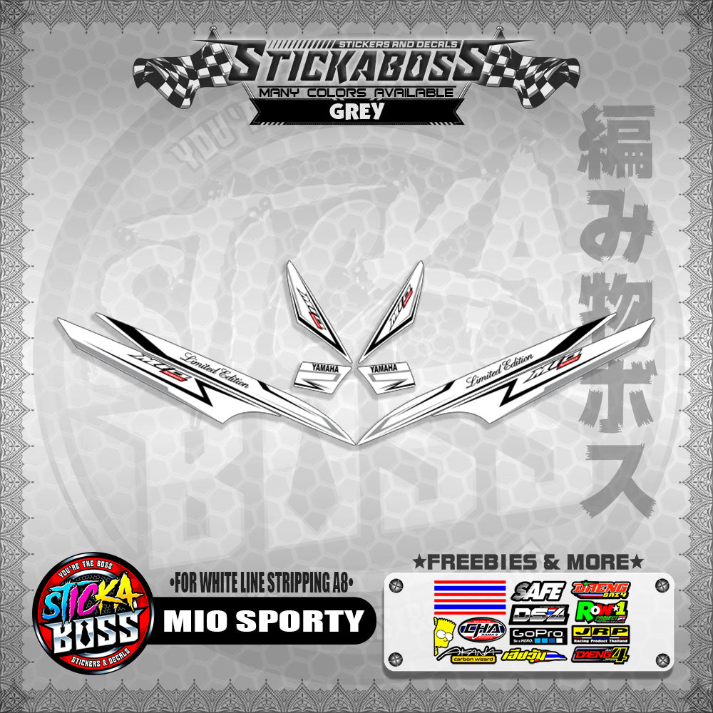 MIO SPORTY INDO DECALS ( FOR WHITE LINE STRIPPING A8 )【WITH FREEBIES】