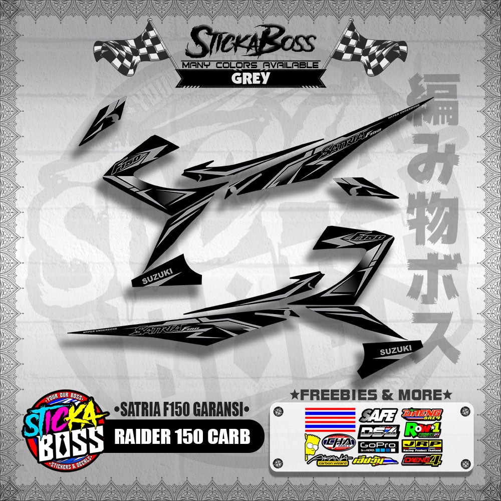 RAIDER 150 CARB DECALS ( SATRIA F150 GARANSI )【WITH FREEBIES】