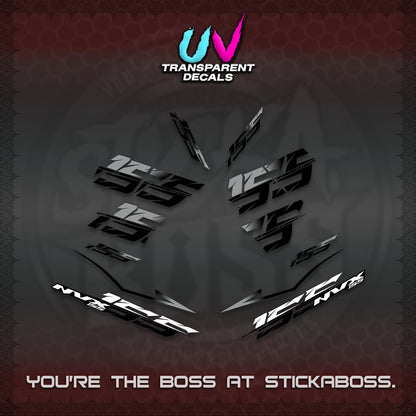 AEROX 155 V2 UV TRANSPARENT DECALS (2026 NVX VIETNAM) STICKER KITS BY STICKABOSS