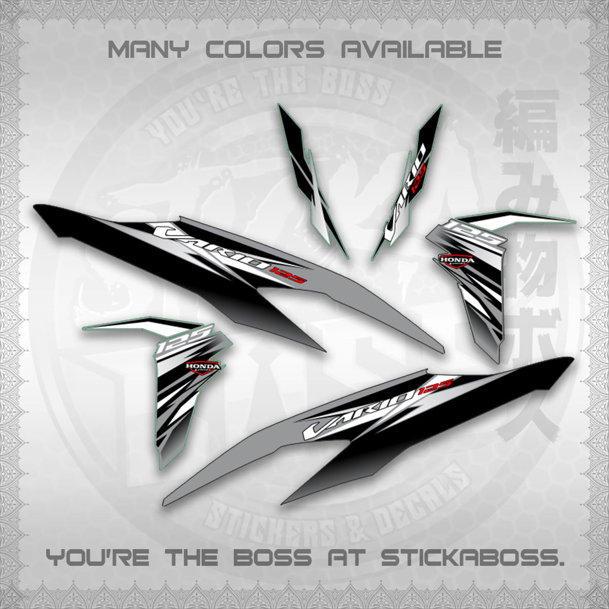 CLICK 125 V2 MALAY INDO CONCEPT ( VARIO STRIPING SLASH ) STICKER DECALS By STICKABOSS