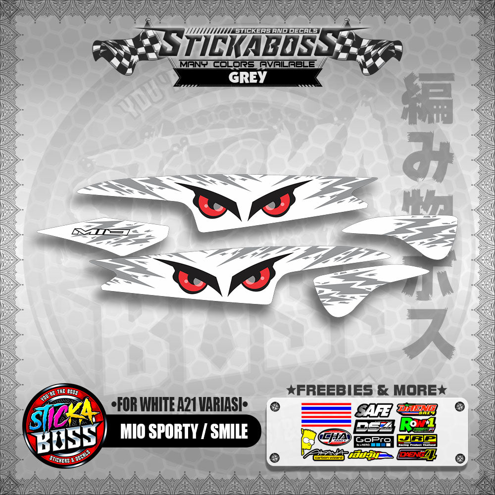 MIO SPORTY / SMILE INDO STICKER DECALS ( FOR WHITE A21 VARIASI)【WITH FREEBIES】