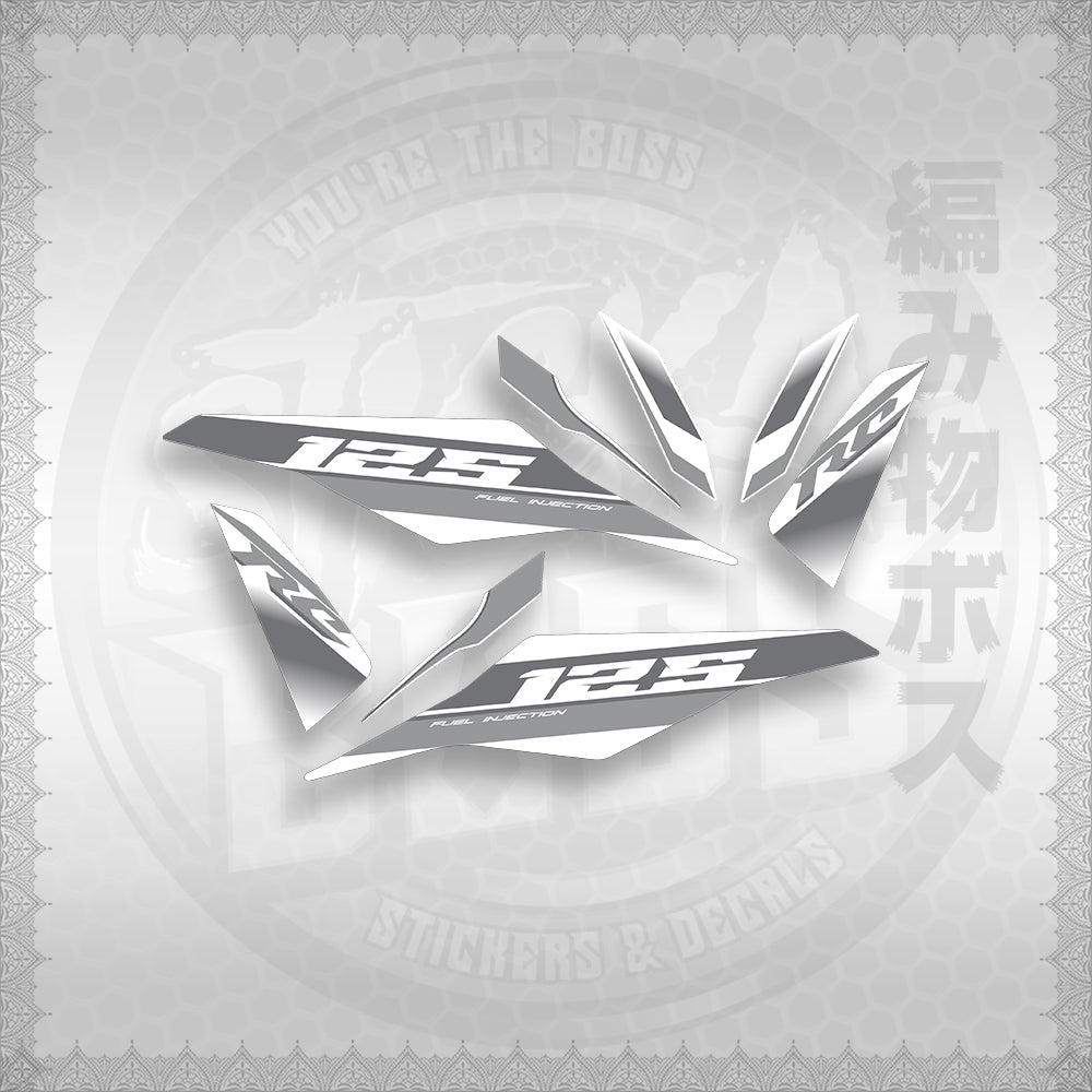 STICKER DECALS for MIO I 125 (MIIM3DARCEDFOWH) By STICKABOSS (SOFIE LAMINATED)