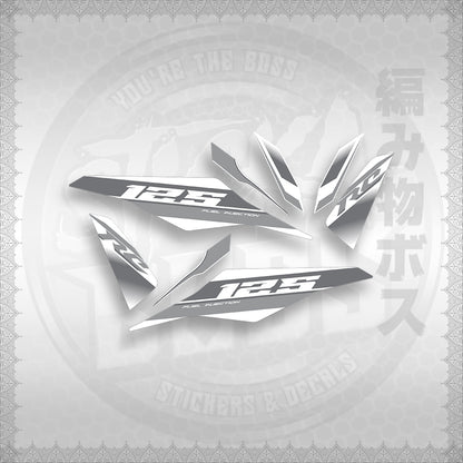 STICKER DECALS for MIO I 125 (MIIM3DARCEDFOWH) By STICKABOSS (SOFIE LAMINATED)