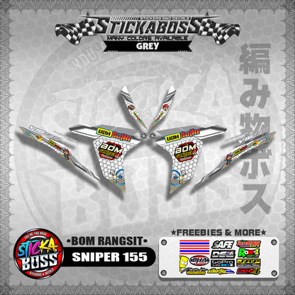 SNIPER 155 INDO DECALS ( BOM RANGSIT )【WITH FREEBIES】