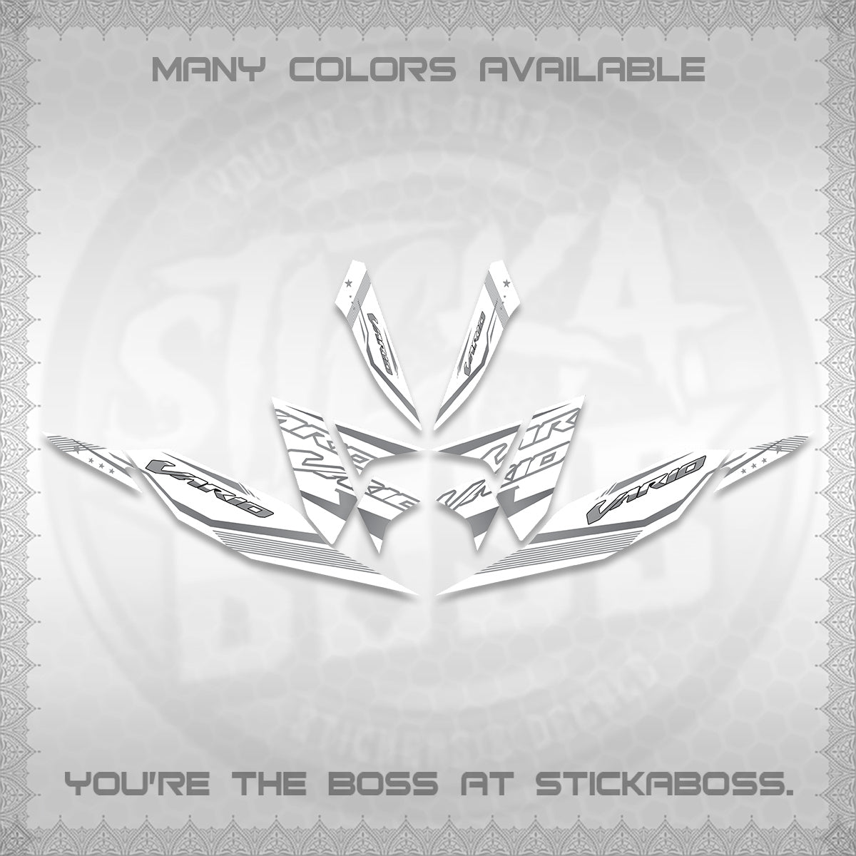 CLICK 125 V4 VARIO DECALS (2026 WHITE EDITION DESIGN) STICKER KITS By STICKABOSS