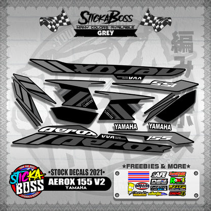 AEROX 155 V2  ( STOCK DECALS 2021 )【WITH FREEBIES】