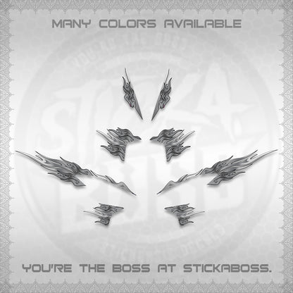 CLICK V2 STRIPING DECALS (2026 MODERN TRIBAL FIRE) STICKER KITS BY STICKABOSS