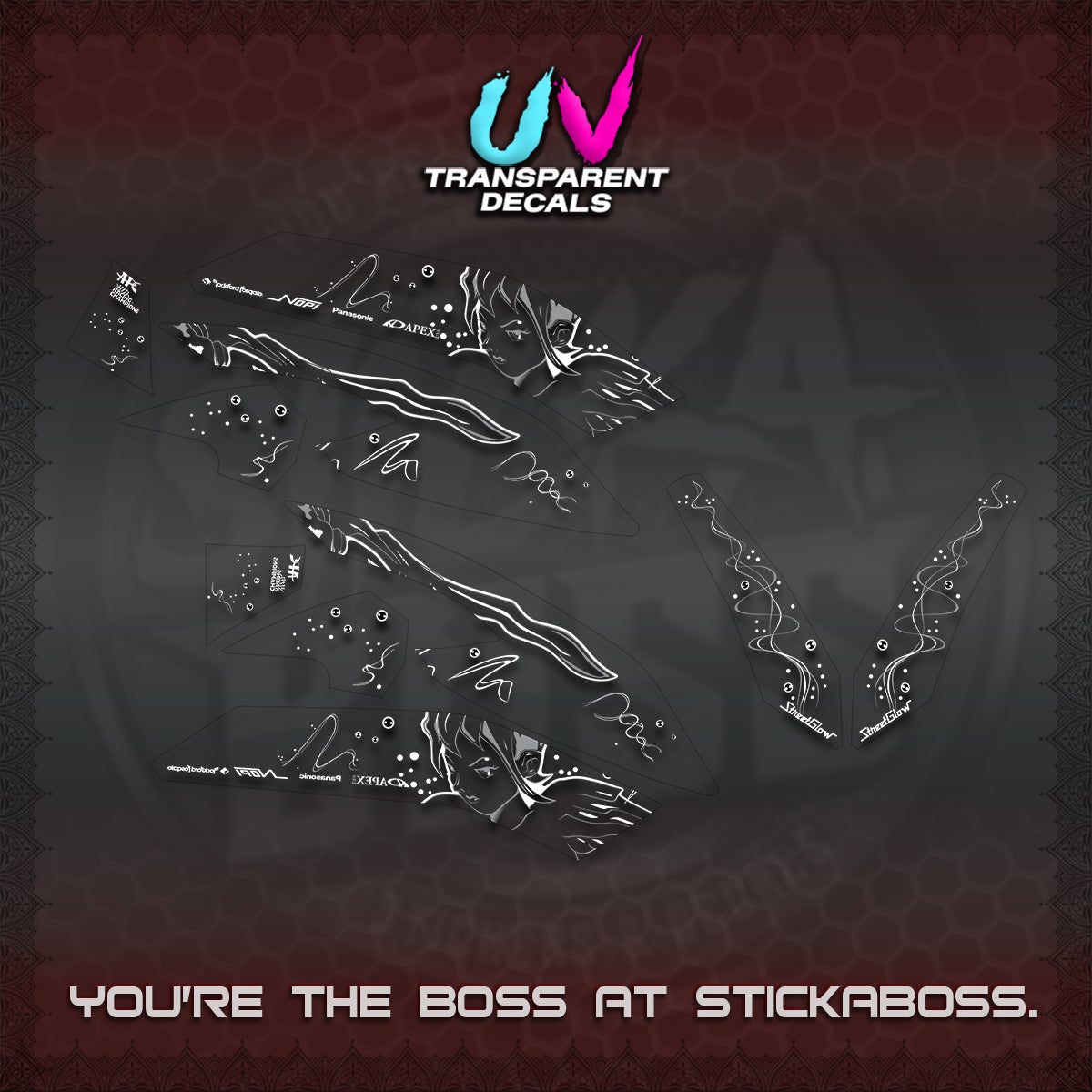 NMAX V2 UV TRANSPARENT DECALS (2026 2F2F DESIGN)STICKER DECALS By STICKABOSS
