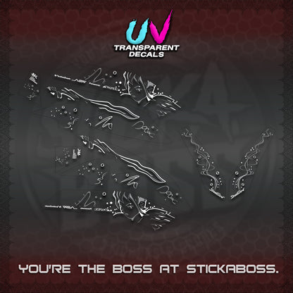 NMAX V2 UV TRANSPARENT DECALS (2026 2F2F DESIGN)STICKER DECALS By STICKABOSS