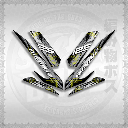 MIO SOUL I 125 GT EGO AVANTIZ STROKE DESIGN STICKER DECALS By STICKABOSS SOFIE LAMINATED WATERPROOF