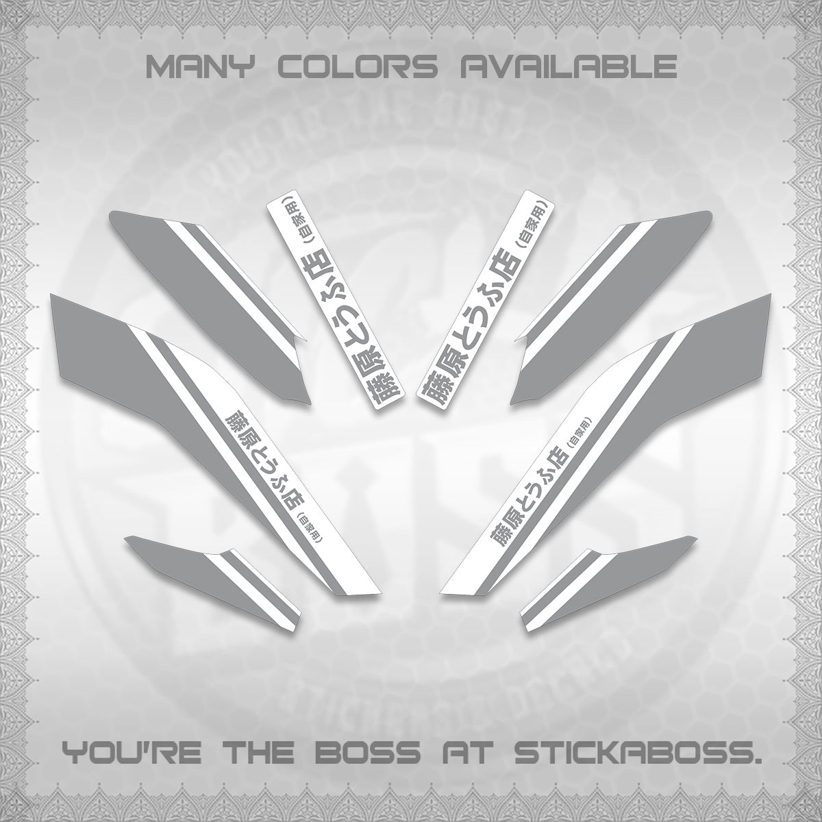 NMAX V2 FOR WHITE DECALS (TRUENO STYLE DESIGN) STICKER KITS By STICKABOSS